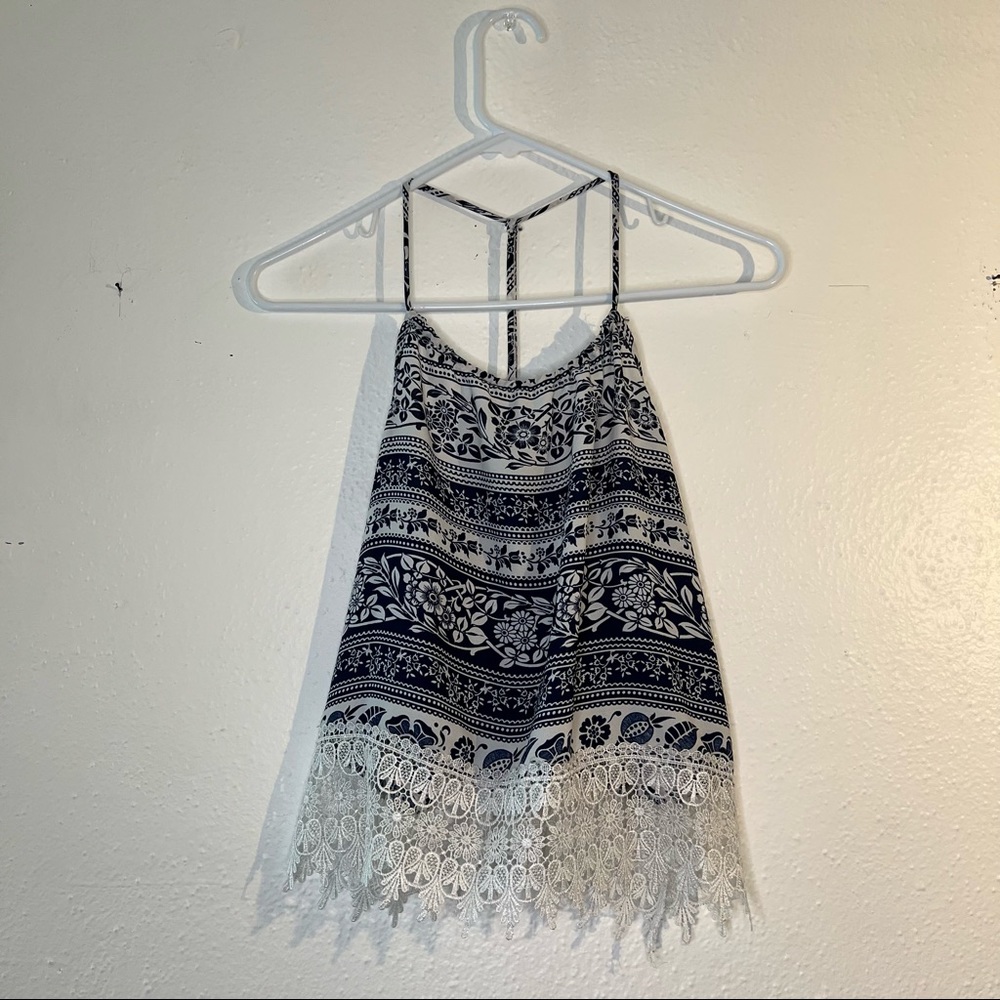 LA Hearts - Lace/Floral Small Tank Top